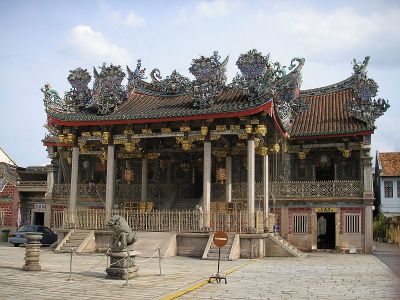 the main temple in the Khoo Kongsi complex