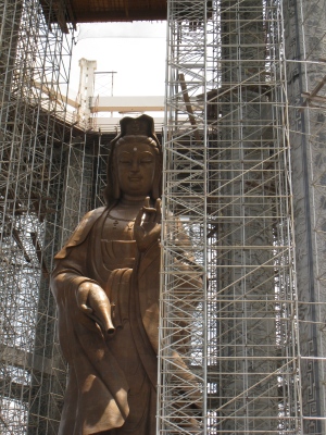 the 30 meter bronze statue of the goddess of mercy