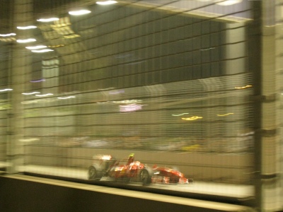a Ferrari in action
